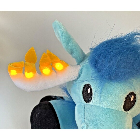 Mensch Pets Hanukkah Mitzvah Blue Moose Plush Light Up Antlers Toy Working - Picture 11 of 11